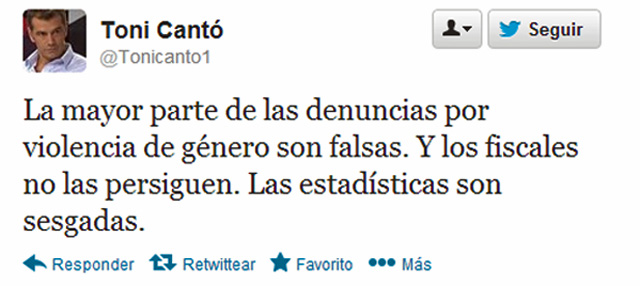 Uno de los 'tuits' de Toni Cantó. | E.M.